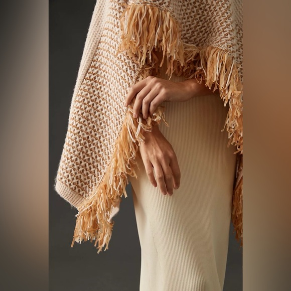 By Anthropologie Cropped Poncho Sweater - Picture 5 of 8